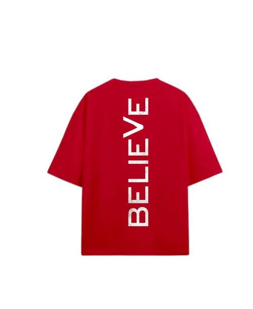 Believe – Oversized Graphic Tee